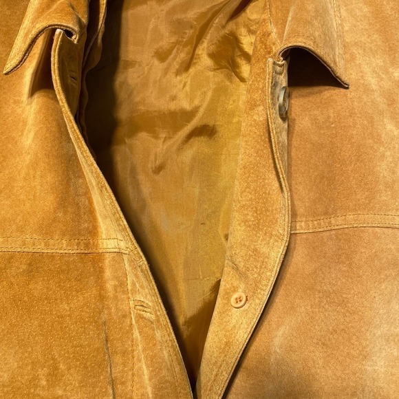 Boutique Europa Suede/Leather  Jacket. Collared, button front. XL Preowned - Picture 5 of 14
